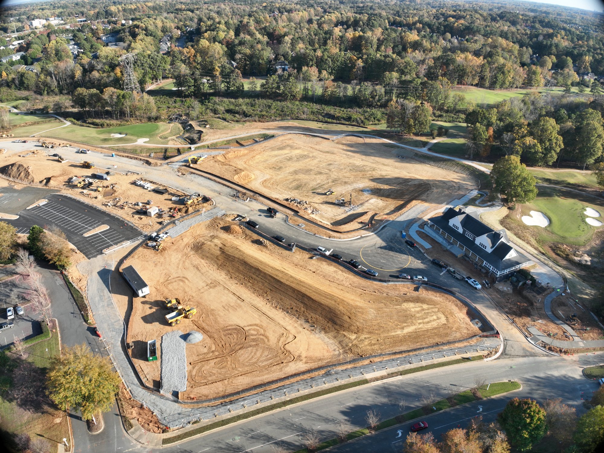 Parking lot and road construction